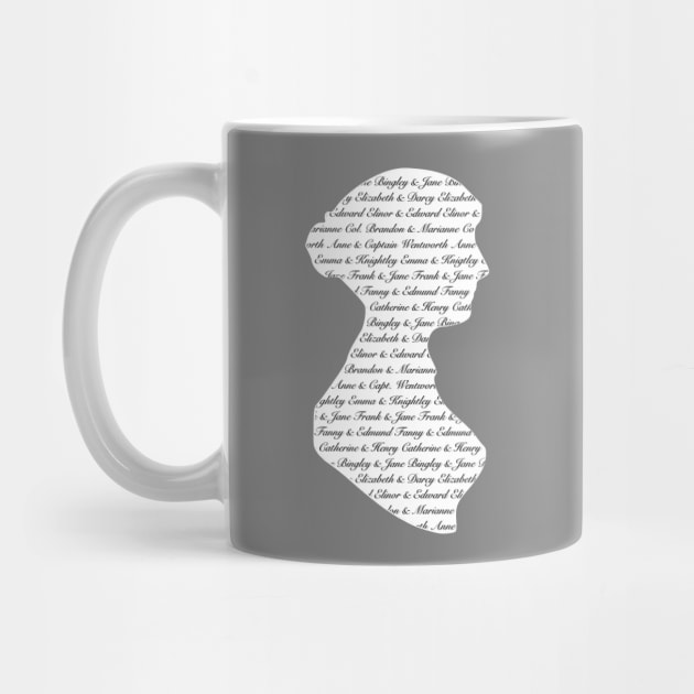 Jane Austen Romance Silhouette by LoveLiterature